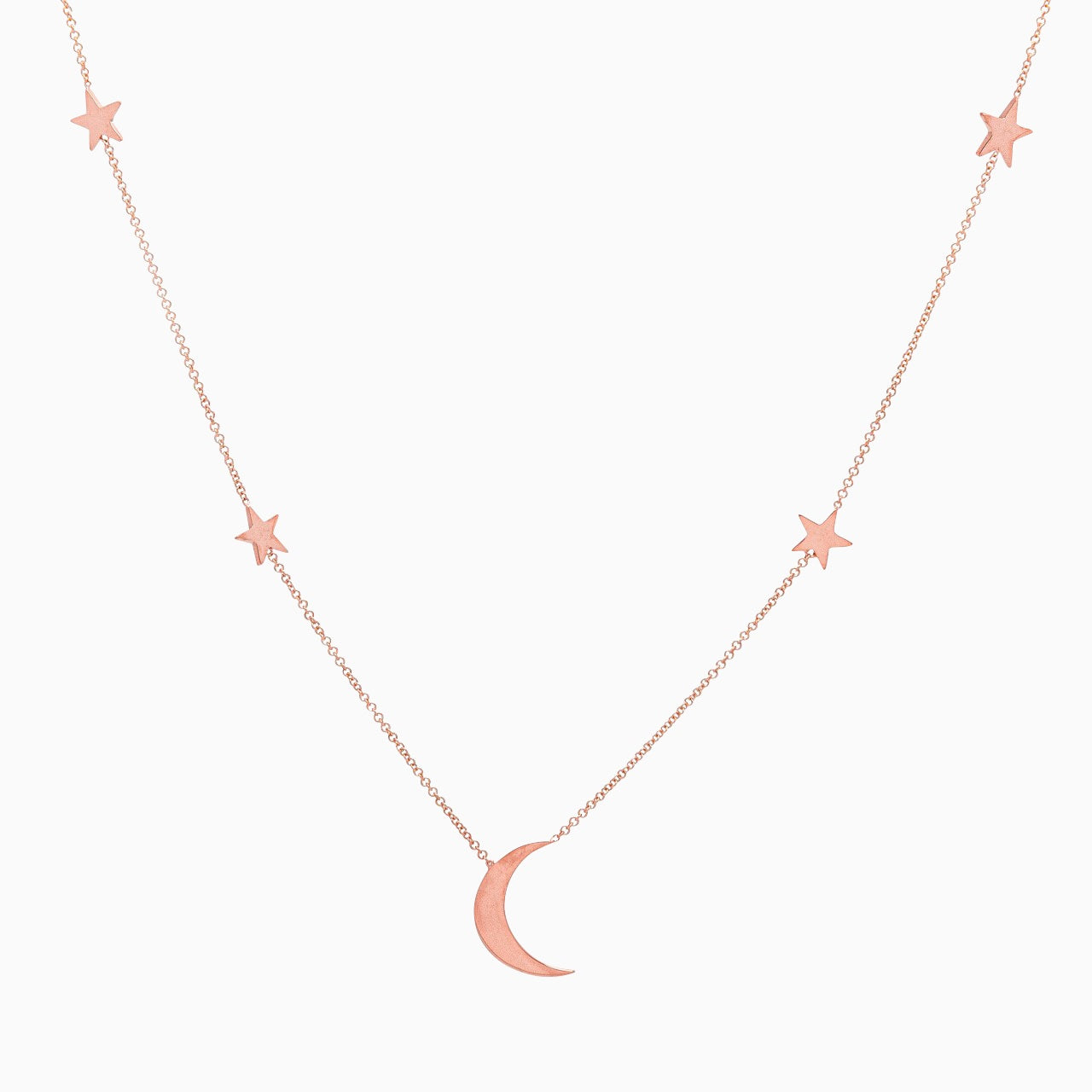 14k Rose Gold Shoot for the Moon Station Necklace