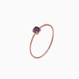 14k Gold Absolutely Effortless Purple Amethyst Microstackable Ring