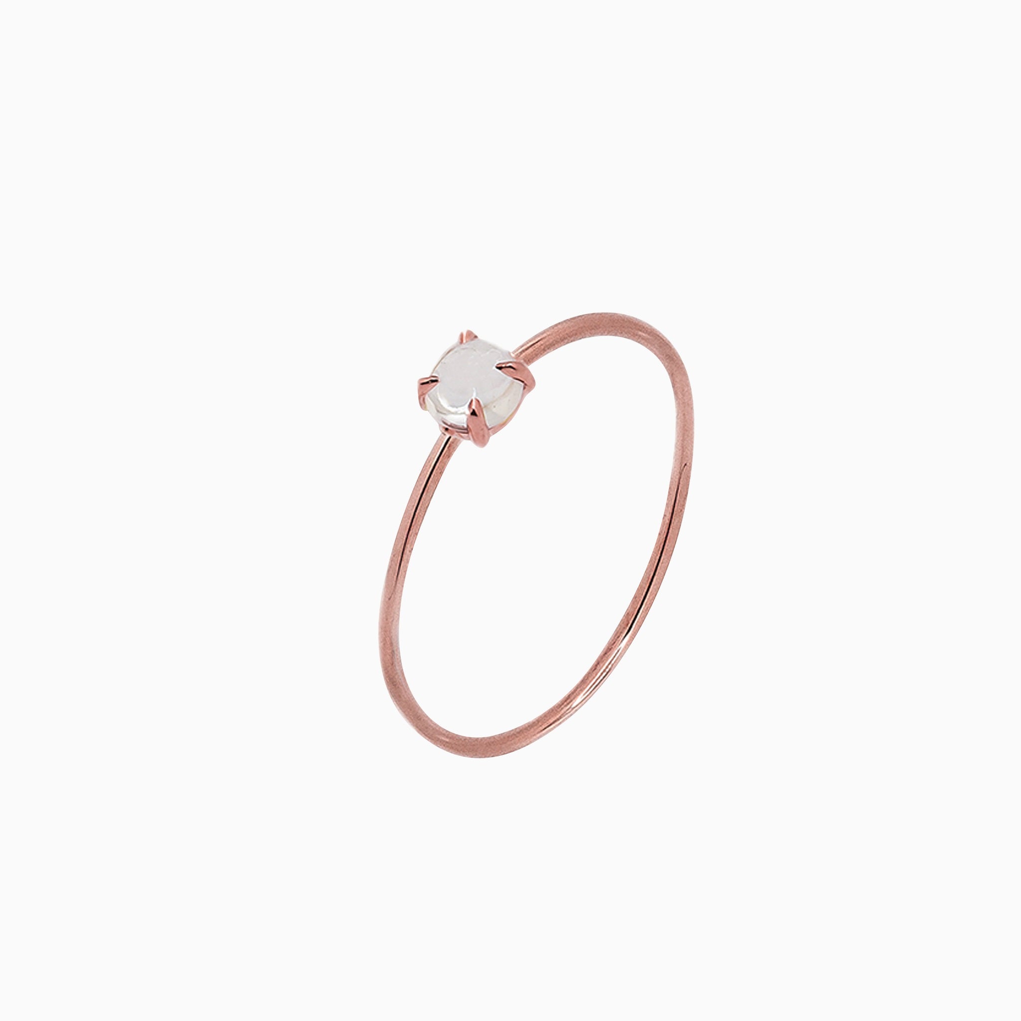 14k Gold Absolutely Effortless 3mm White Quartz