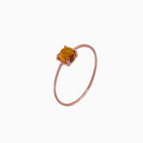 14k Gold Absolutely Effortless Sunny Citrine Microstackable Ring