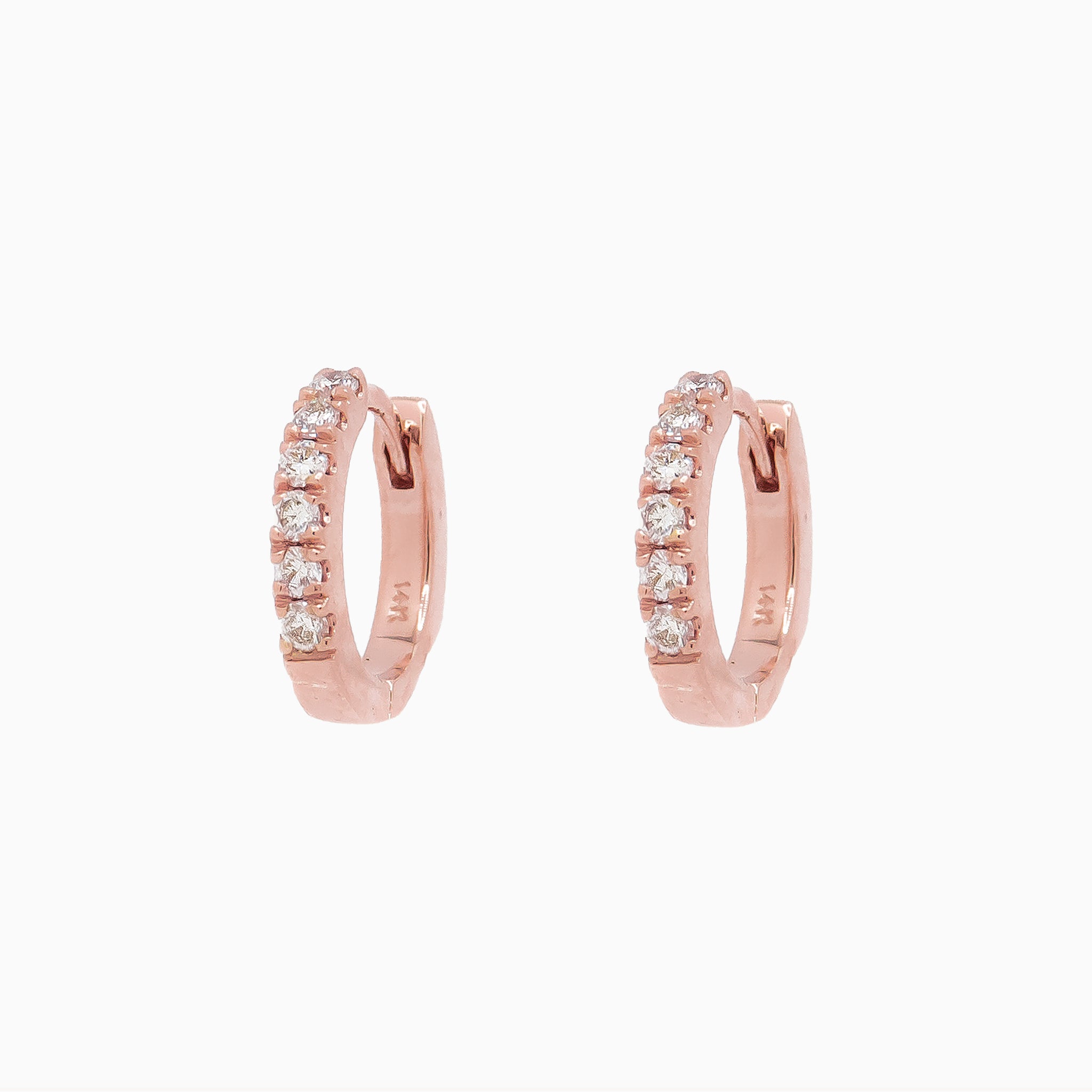 Female Rose Gold Diamond Hoop Earrings, Packaging Type: Box at Rs  30000/pair in Mumbai