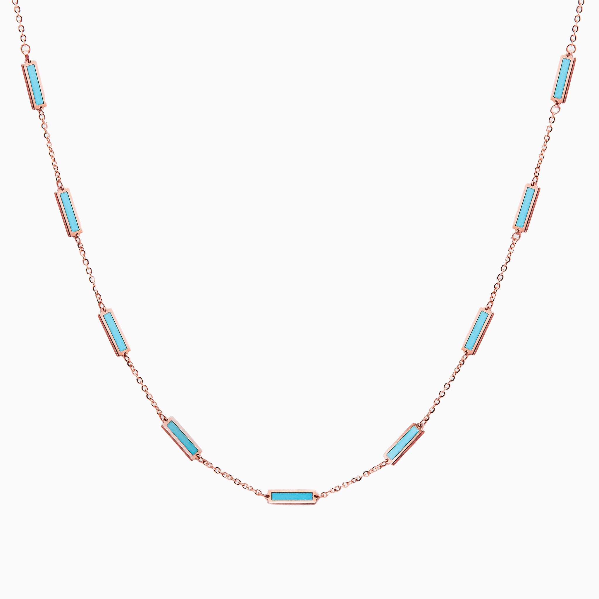 Floating turquoise necklace - 3 bead – Alicia Coral Jewels