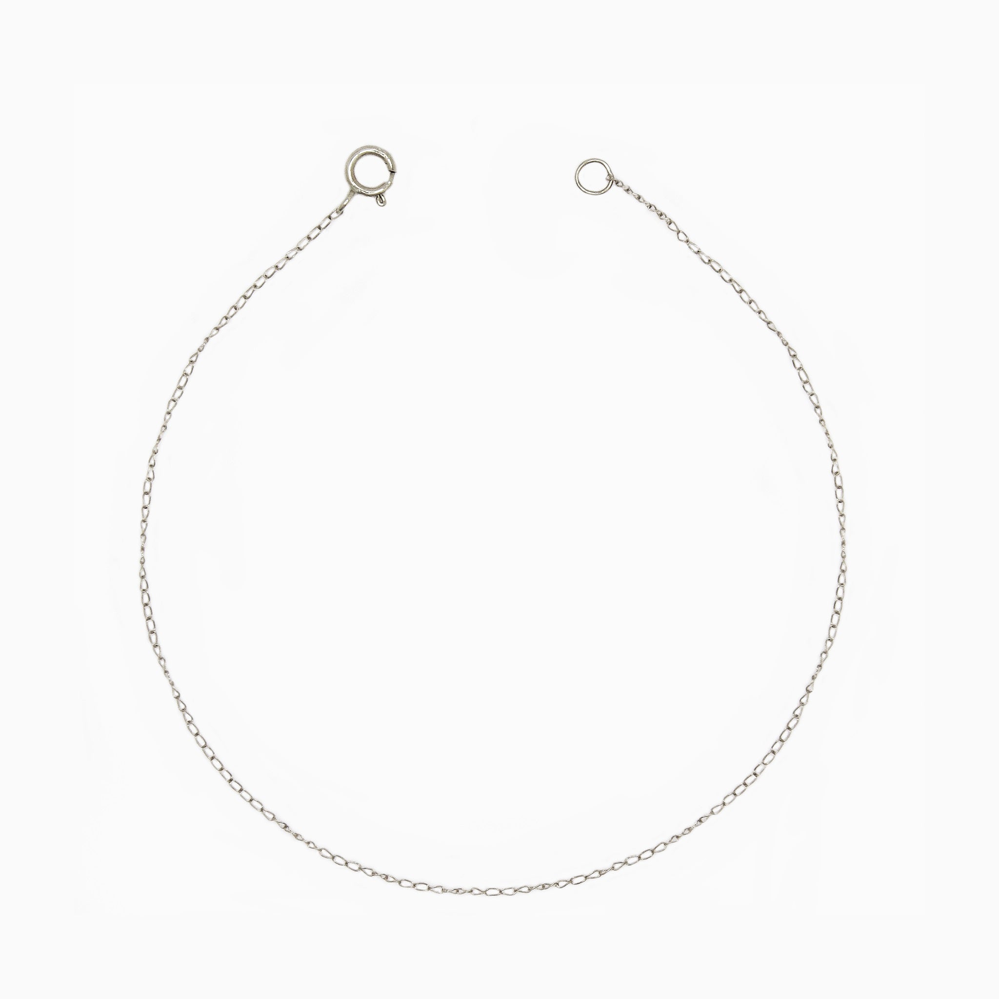 14k White Gold Effortless Shine Baby Curb Chain Bracelet