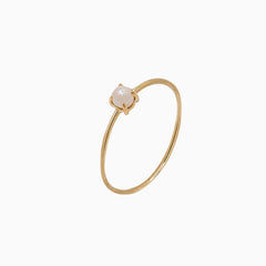 14k Yellow Gold 3mm Freshwater Pearl Microstackable Ring