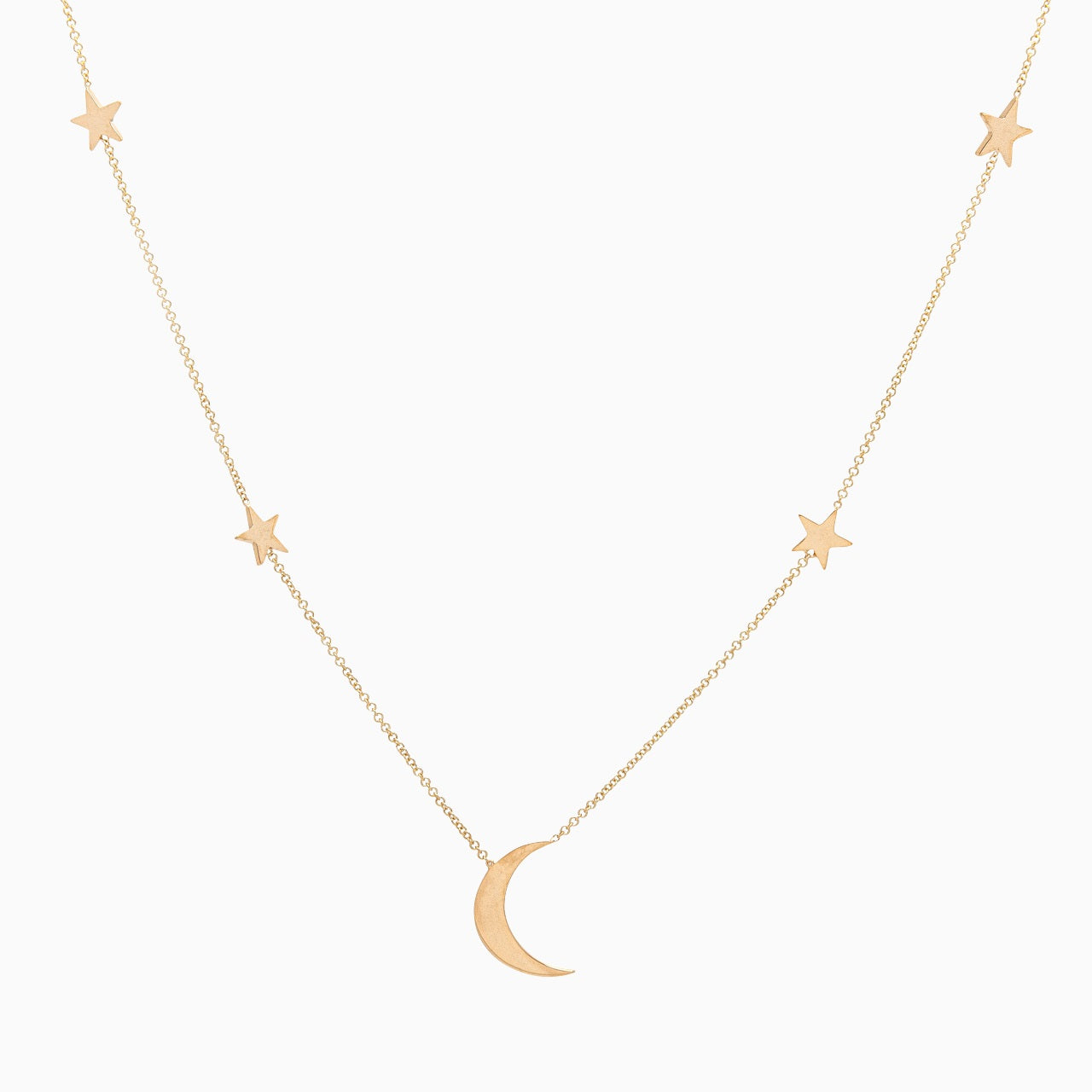 14k Yellow Gold Shoot for the Moon Station Necklace