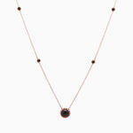 14k Bewitched Black Onyx Station Necklace - Starflower Design
