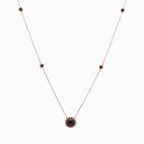 14k Bewitched Black Onyx Station Necklace - Starflower Design