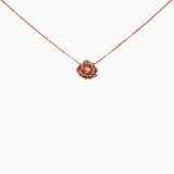 14k Blooming Beauty Vintage Rose Blossom Diamond Necklace - Starflower Design