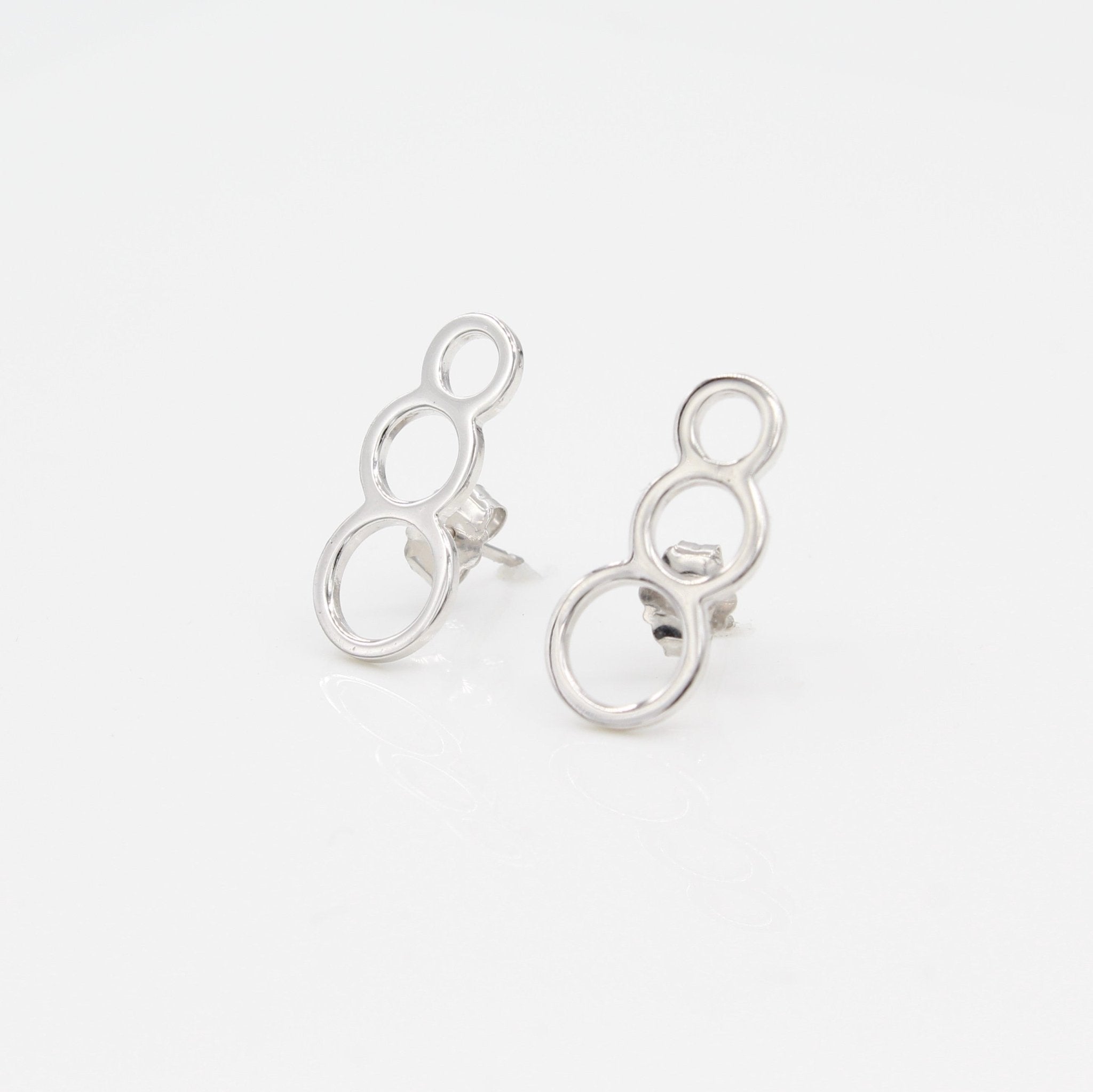 14k Bubble Ear Climbers Earrings with Posts - Starflower Design