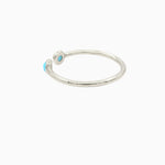 14k Cabochon Turquoise Open Ring - Starflower Design