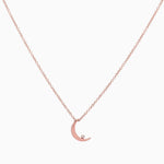 14k Crescent Moon with Diamond Pendant - Starflower Design