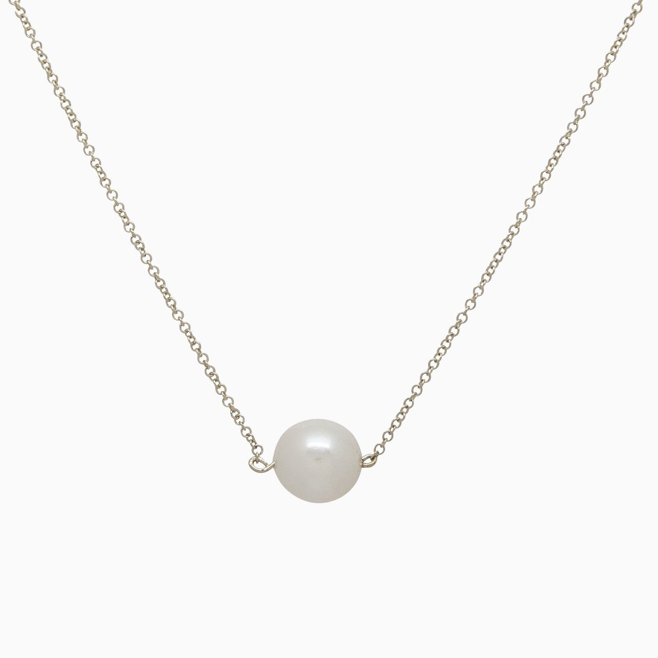 14k Cultured Freshwater Pearl Single Station Necklace - Starflower Design