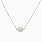 14k Cultured Freshwater Pearl Single Station Necklace - Starflower Design