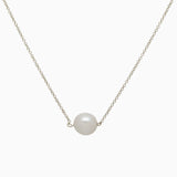 14k Cultured Freshwater Pearl Single Station Necklace - Starflower Design