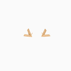 14k Double Chevron Earrings - Starflower Design