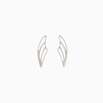 14k Fairy Wing Ear Climbers Earrings with Posts - Starflower Design