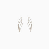 14k Fairy Wing Ear Climbers Earrings with Posts - Starflower Design