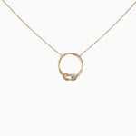 14k Forget Me Not Eterinty Knot Diamond Necklace - Starflower Design