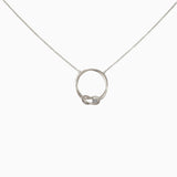 14k Forget Me Not Eterinty Knot Diamond Necklace - Starflower Design