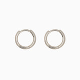14k Gold 10.5mm Hinged Everyday Round Hoop Earrings - Starflower Design