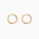 14k Gold 10.5mm Hinged Everyday Round Hoop Earrings - Starflower Design