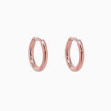 14k Gold 10.5mm Hinged Everyday Round Hoop Earrings - Starflower Design