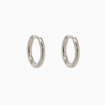14k Gold 10.5mm Hinged Everyday Round Hoop Earrings - Starflower Design