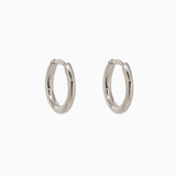 14k Gold 10.5mm Hinged Everyday Round Hoop Earrings - Starflower Design