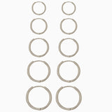 14k Gold 12.5mm Hinged Everyday Round Hoop Earrings - Starflower Design