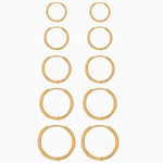 14k Gold 12.5mm Hinged Everyday Round Hoop Earrings - Starflower Design