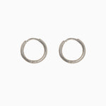 14k Gold 12.5mm Hinged Everyday Round Hoop Earrings - Starflower Design