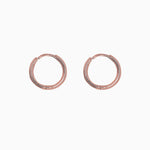 14k Gold 12.5mm Hinged Everyday Round Hoop Earrings - Starflower Design