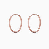 14k Gold 13mm x 9mm Hinged Everyday Oval Hoop Earrings - Starflower Design