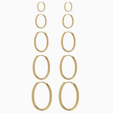 14k Gold 13mm x 9mm Hinged Everyday Oval Hoop Earrings - Starflower Design