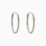 14k Gold 13mm x 9mm Hinged Everyday Oval Hoop Earrings - Starflower Design