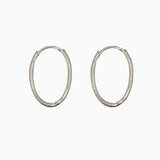 14k Gold 13mm x 9mm Hinged Everyday Oval Hoop Earrings - Starflower Design