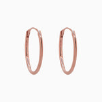 14k Gold 13mm x 9mm Hinged Everyday Oval Hoop Earrings - Starflower Design