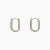 14k Gold 13mm x 9mm Hinged Paperclip Hoop Earrings - Starflower Design