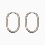 14k Gold 15mm x 10mm Hinged Everyday Oval Hoop Earrings - Starflower Design
