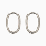 14k Gold 15mm x 10mm Hinged Everyday Oval Hoop Earrings - Starflower Design
