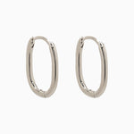 14k Gold 15mm x 10mm Hinged Everyday Oval Hoop Earrings - Starflower Design