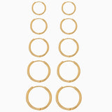 14k Gold 16.5mm Hinged Everyday Round Hoop Earrings - Starflower Design