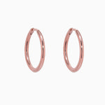 14k Gold 16.5mm Hinged Everyday Round Hoop Earrings - Starflower Design