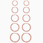 14k Gold 16.5mm Hinged Everyday Round Hoop Earrings - Starflower Design