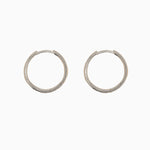 14k Gold 16.5mm Hinged Everyday Round Hoop Earrings - Starflower Design