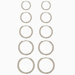 14k Gold 16.5mm Hinged Everyday Round Hoop Earrings - Starflower Design