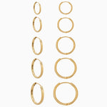 14k Gold 16.5mm Hinged Everyday Round Hoop Earrings - Starflower Design