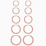 14k Gold 19mm Hinged Everyday Round Hoop Earrings - Starflower Design