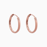 14k Gold 19mm Hinged Everyday Round Hoop Earrings - Starflower Design