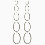 14k Gold 19mm x 13mm Hinged Everyday Oval Hoop Earrings - Starflower Design